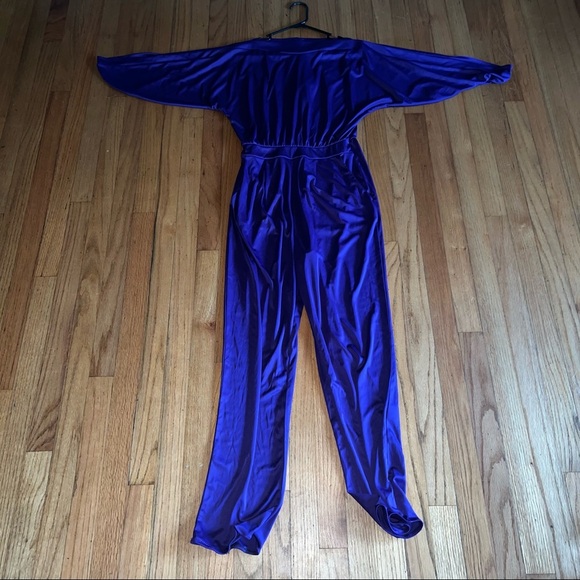 Purple KOH KOH Batwing Sleeve Casual Pantsuit Jumpsuit - - Picture 5 of 11